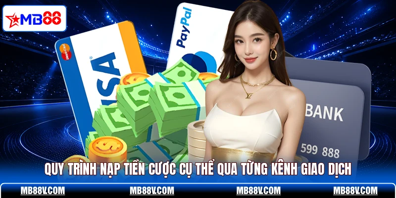 Quy trình nạp tiền cược cụ thể qua từng kênh giao dịch