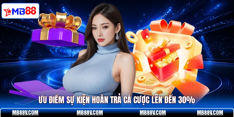Ưu điểm sự kiện hoàn trả cá cược lên đến 30%